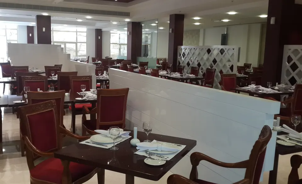 Completed dining room set for service, project-period photograph, Oman 2014