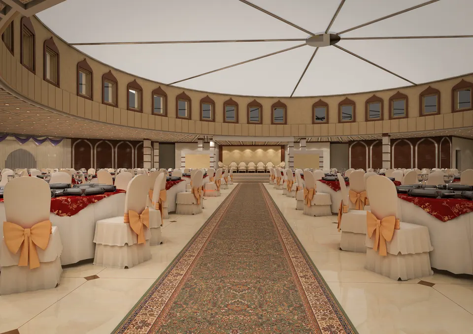 Design visualisation · banquet hall · restaurant complex, interior Oman · 2013–2015 · not a photograph